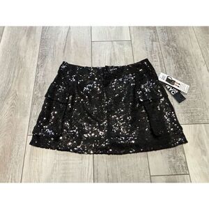 Madden NYC black bling sequin mini skirt size XS